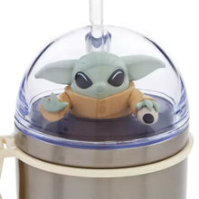 Load image into Gallery viewer, Grogu Stainless Steel Tumbler with Straw – Star Wars: The Mandalorian