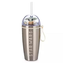 Load image into Gallery viewer, Grogu Stainless Steel Tumbler with Straw – Star Wars: The Mandalorian