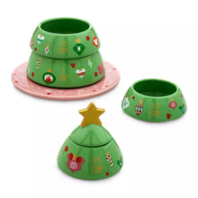 Load image into Gallery viewer, Mickey and Minnie Mouse Icon Holiday Ceramic Measuring Cup Set