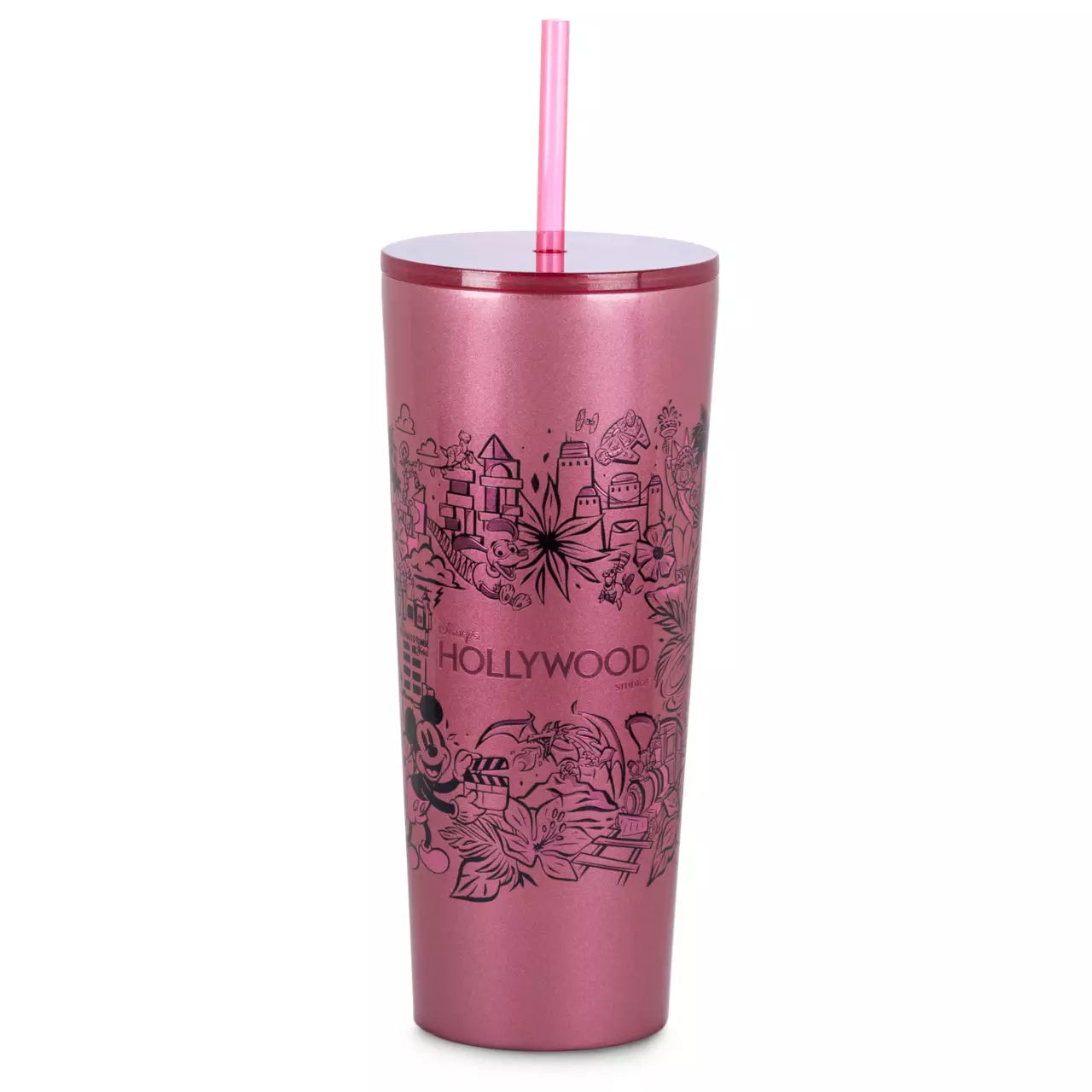 Walt Disney World Geometric Starbucks® Tumbler with Straw – Red