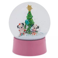 Cargar imagen en el visor de la galería, Santa Mickey Mouse and Minnie Mouse Holiday Snowglobe