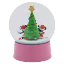 Cargar imagen en el visor de la galería, Santa Mickey Mouse and Minnie Mouse Holiday Snowglobe