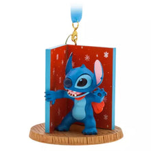 Load image into Gallery viewer, Stitch Christmas Card Sketchbook Ornament - Lilo & Stitch