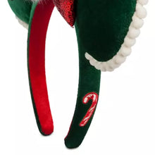 Cargar imagen en el visor de la galería, Minnie Mouse Christmas Ear Headband with Pom and Sequin Bow for Adults