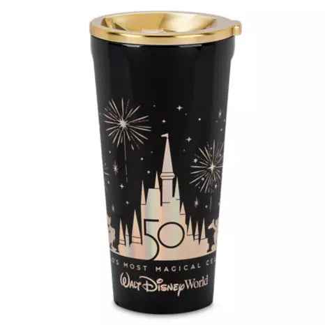 Walt Disney World 50th Anniversary Stainless Steel Travel Tumbler Corkcicle  New