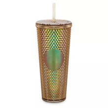 Load image into Gallery viewer, Walt Disney World 50th Anniversary Geometric Starbucks Tumbler with Straw – Gold