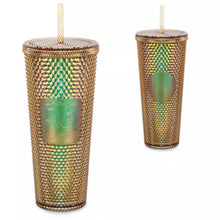 Load image into Gallery viewer, Walt Disney World 50th Anniversary Geometric Starbucks Tumbler with Straw – Gold