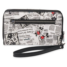 Load image into Gallery viewer, Mickey and Minnie Mouse Newsprint Wallet