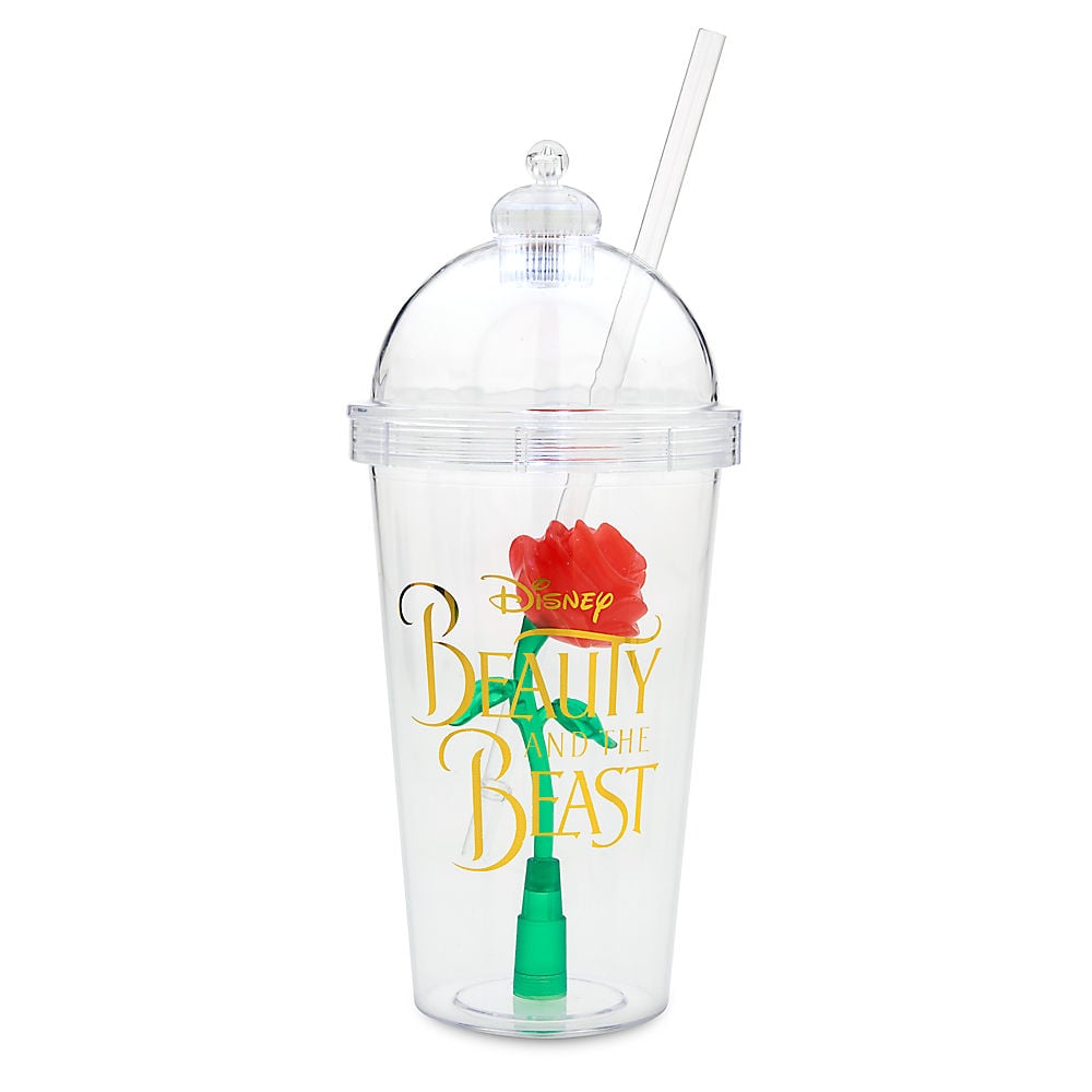 Disney Tumbler with Straw - Beauty and the Beast - Enchanted