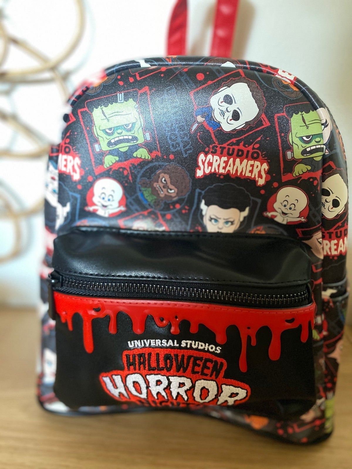 horror themed mini backpack Spot clean Imported Ghost Face is a registered trademark of Fun World Div. Halloween Mini-Backpack