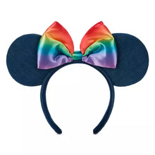 Load image into Gallery viewer, Disney Pride Collection Minnie Mouse Ear Headband with Bow for Adults