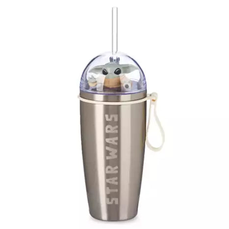 Grogu Stainless Steel Tumbler with Straw – Star Wars: The Mandalorian