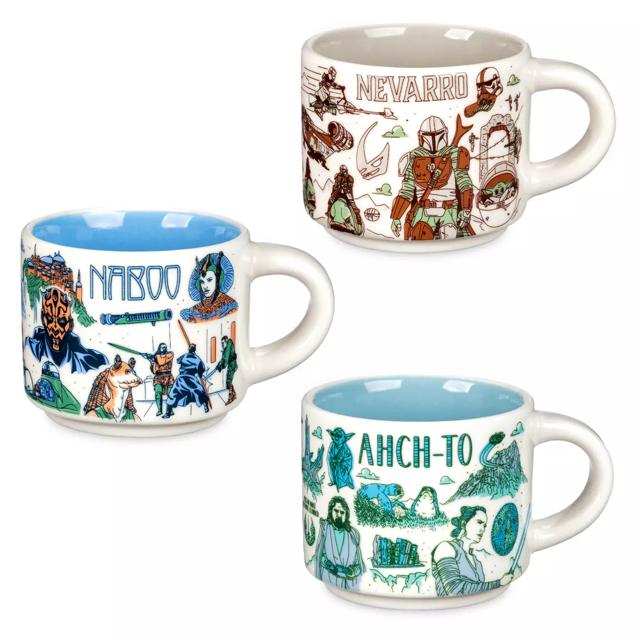 Nevarro, Naboo and Ahch-To Starbucks® Mug Ornament Set – Been There Series  – Star Wars