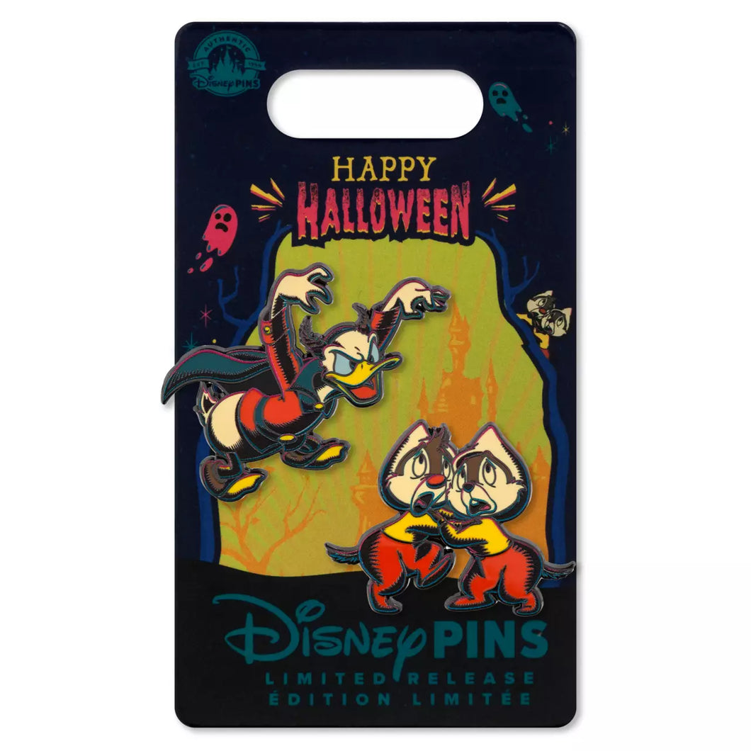 Donald Duck and Chip 'n Dale Halloween Pin Set