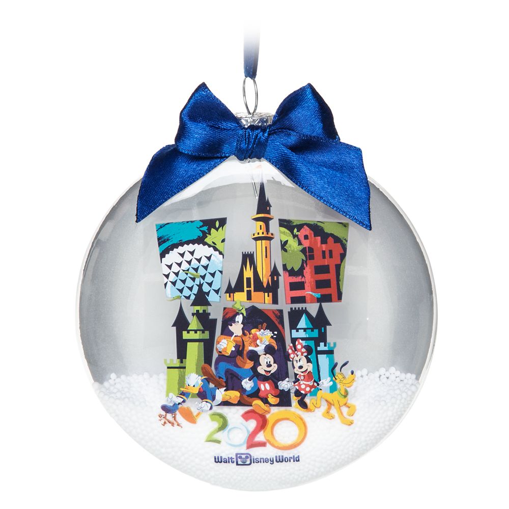 Mickey Mouse and Friends Glass Disk Snowglobe Ornament – Walt Disney World 2020