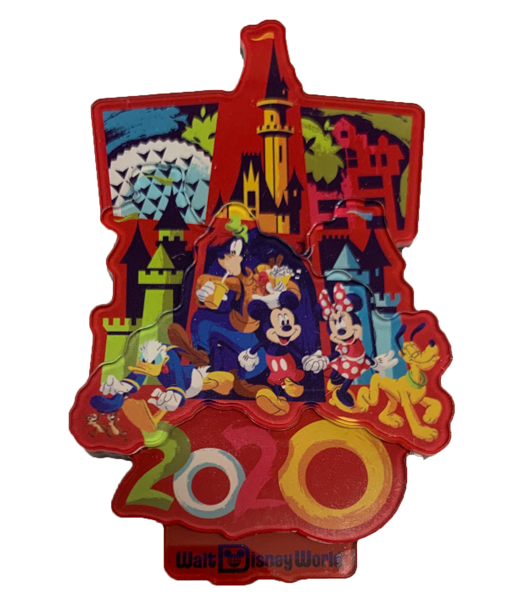 Disney Red Mickey and Friends 2020 Magnet