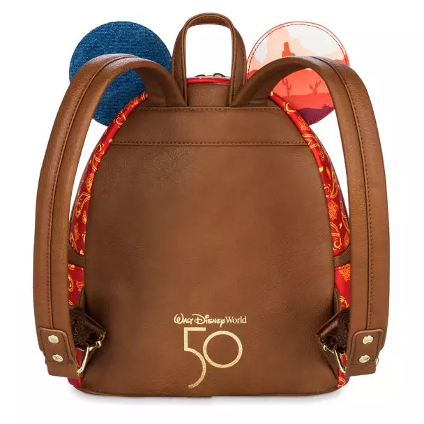 disney world 50th anniversary mini backpack Mickey Mouse: The Main Attraction Loungefly Mini Backpack – Big Thunde – Magical Travels by Amy
