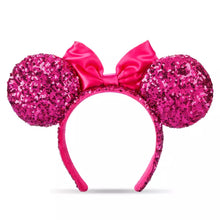 Cargar imagen en el visor de la galería, Minnie Mouse Sequin Ear Headband for Adults – Magenta
