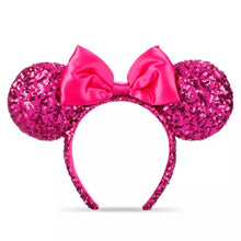 Cargar imagen en el visor de la galería, Minnie Mouse Sequin Ear Headband for Adults – Magenta
