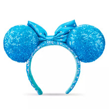 Load image into Gallery viewer, Minnie Mouse Sequin Ear Headband for Adults – Aqua
