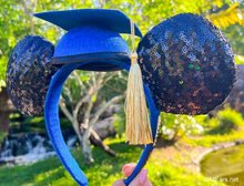 Cargar imagen en el visor de la galería, Mickey Mouse Graduation Cap Ear Headband – Class of 2022
