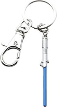 Cargar imagen en el visor de la galería, Star Wars Jewelry Unisex Adult Darth Vader Lightsaber Steel Key Chain, Silver/Blue, One Size
