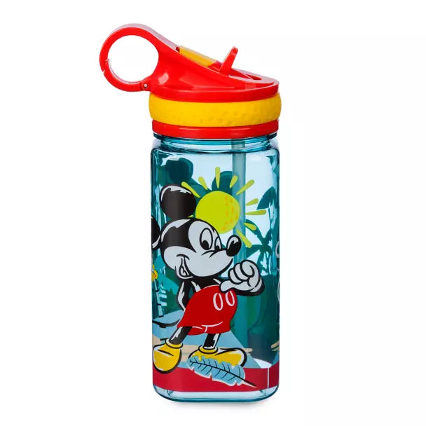 Mickey Mouse Stainless Steel Water Bottle with Built-In Straw