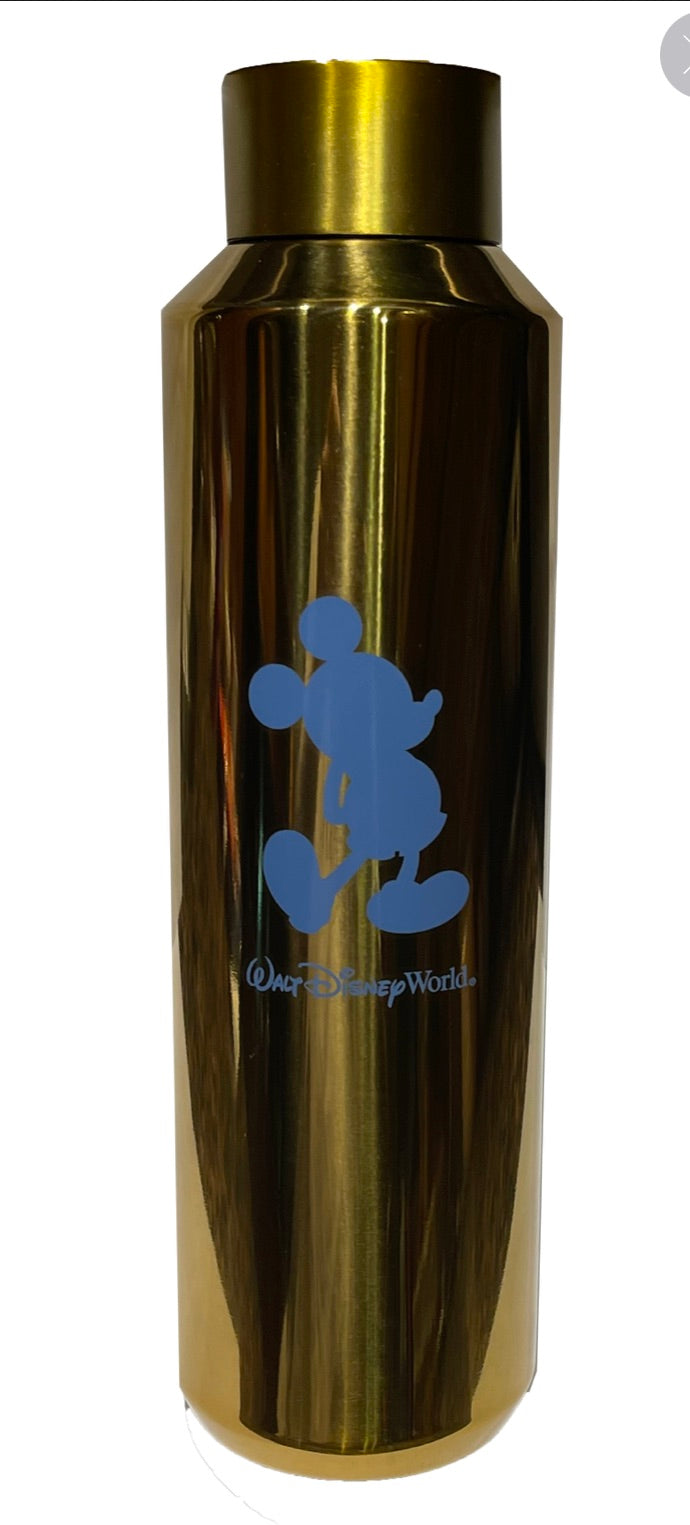 Disney Water Bottle  Starbucks  Mickey Mouse Gold