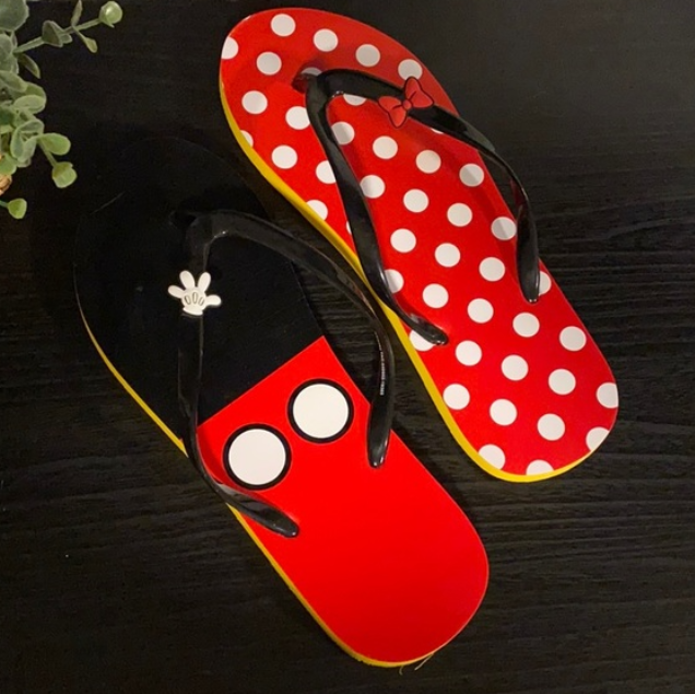 Mickey and Minnie Flip Flops