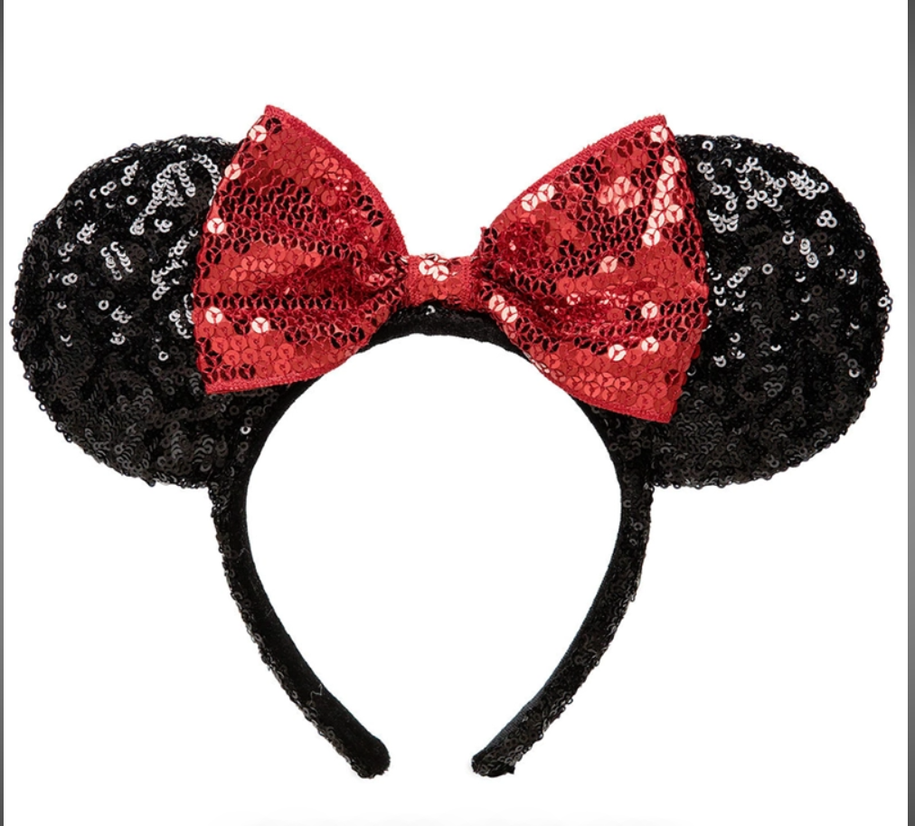 Disney Minnie Ear Headband - Minnie Mouse - Black Sequin