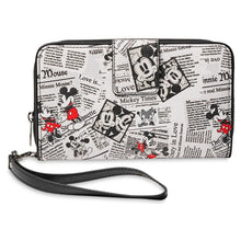 Load image into Gallery viewer, Mickey and Minnie Mouse Newsprint Wallet
