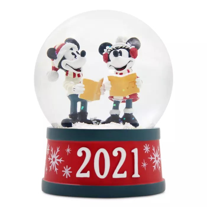 Mickey and Minnie Mouse 2021 Holiday Snow Globe