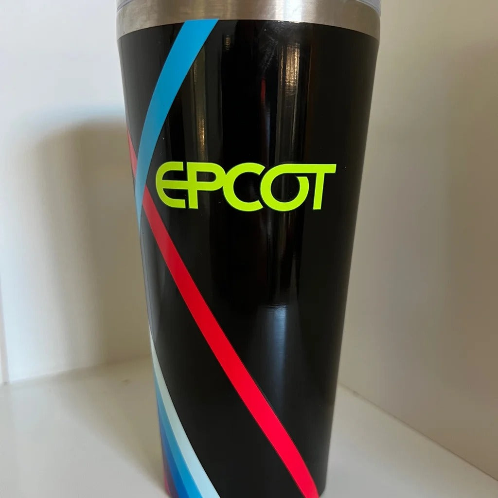 WDW Retro Rainbow Epcot Disney Corkcicle Travel Tumbler