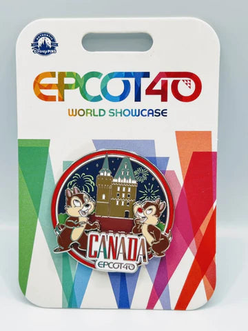 Chip and Dale Canada Pavilion Epcot 40th Anniversary Limited Release Disney Pin