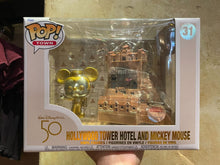 Load image into Gallery viewer, Funko POP! Hollywood Tower Hotel and Mickey Mouse Figures
