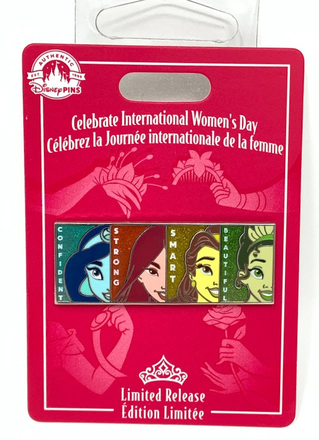 Jasmine Mulan Belle and Tiana International Women's Day Limited Release Disney Pin