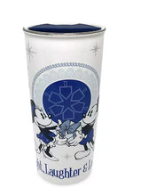 Load image into Gallery viewer, Disney Parks Mickey &amp; Minnie Happy Hanukkah Holiday Travel Tumbler
