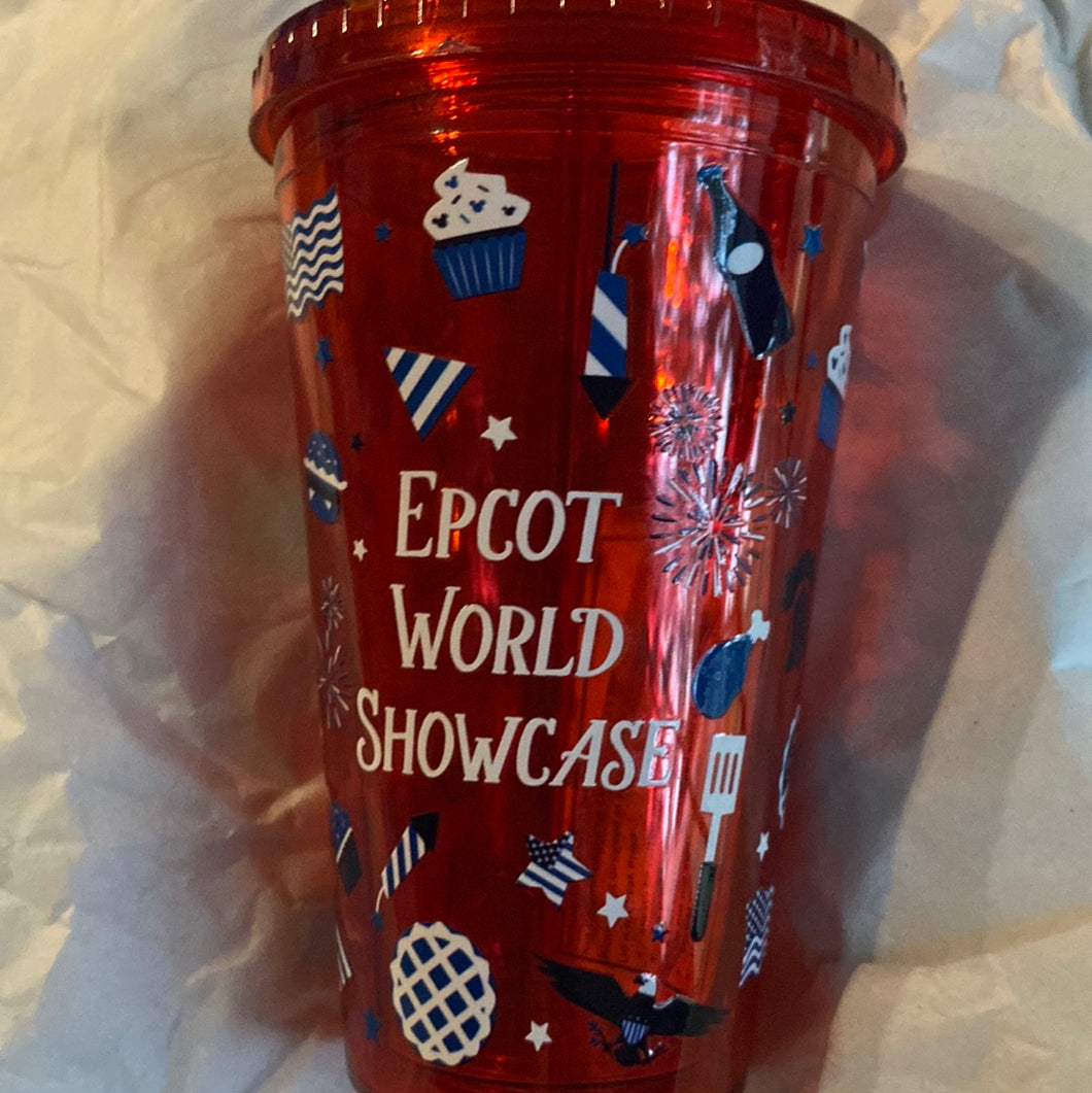 Epcot World Showcase Tumbler with straw