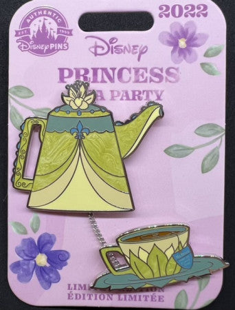 Tiana Princess  & The Frog Tea Kettle Disney Princess Tea Party Limited Edition Pin