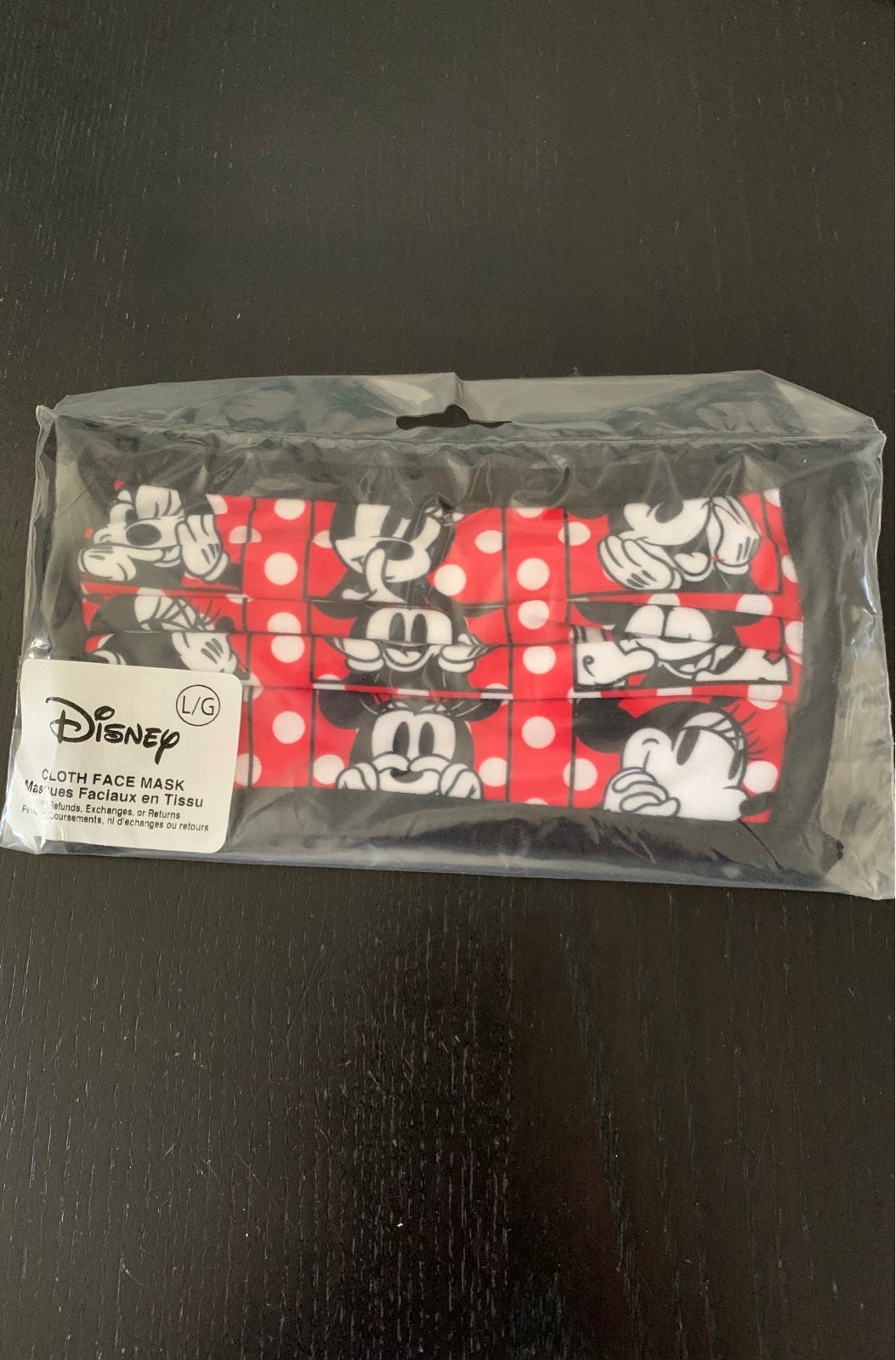 Disney Minnie Mouse Cloth Facemask L/G