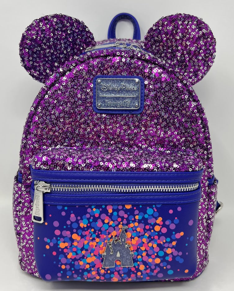 Disneyland Paris 30th Anniversary Sparkling Color Loungefly Disney Mini Backpack