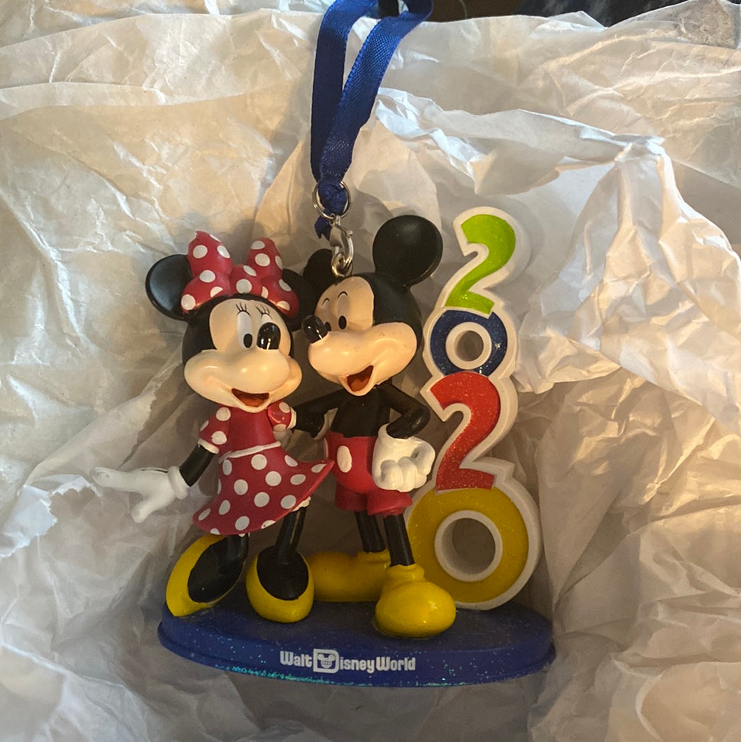 WDW 2020 Mickey and Minnie Mouse Ornament
