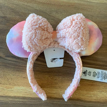 Load image into Gallery viewer, Disney Parks Tie Dye Pink Sherpa Headband Ears
