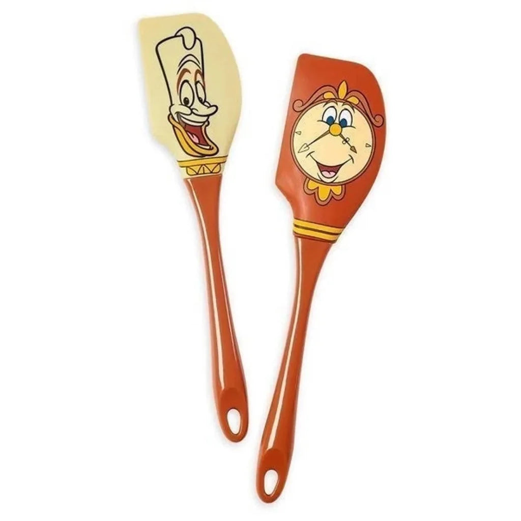 Disney Parks Beauty And The Beast Cogsworth & Lumiere Spatula Set