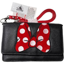 Cargar imagen en el visor de la galería, Disney Parks Minnie Mouse Polka Dot Red Bow Crossbody Wallet Purse

