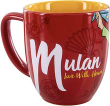 Cargar imagen en el visor de la galería, Disney Parks Mulan Live With Honor Portrait Ceramic Mug
