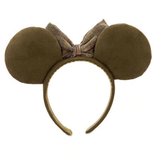 Cargar imagen en el visor de la galería, Disney Parks Minnie Mouse Ear Headband with Bow Olive Green
