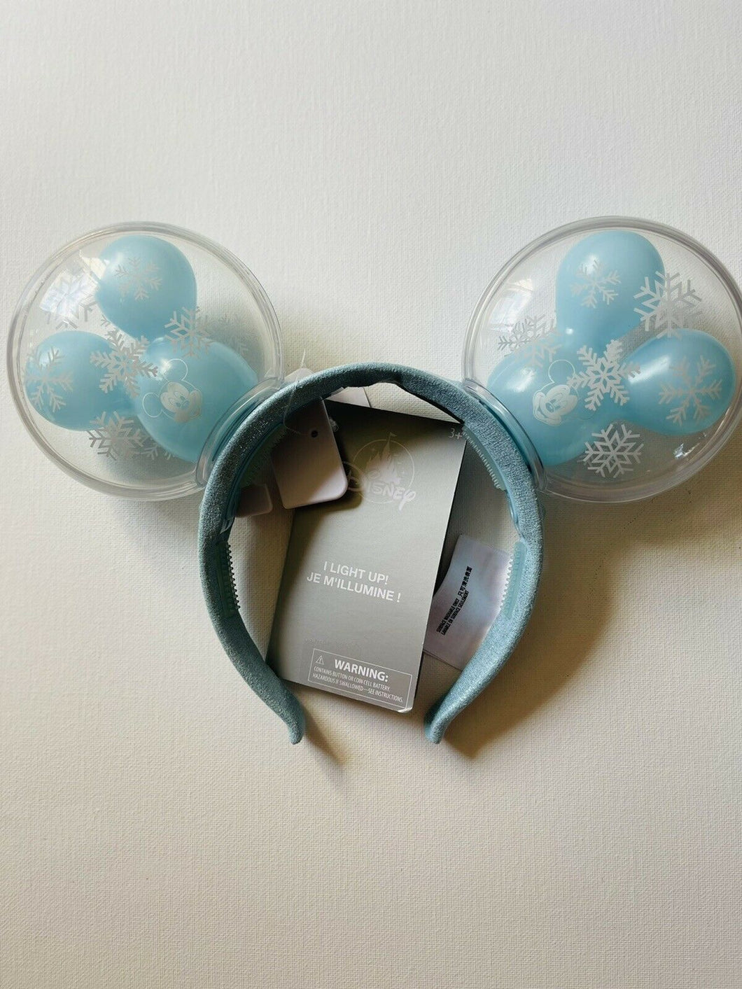 Mickey Mouse Snowflake Balloon Light up Ear Headband