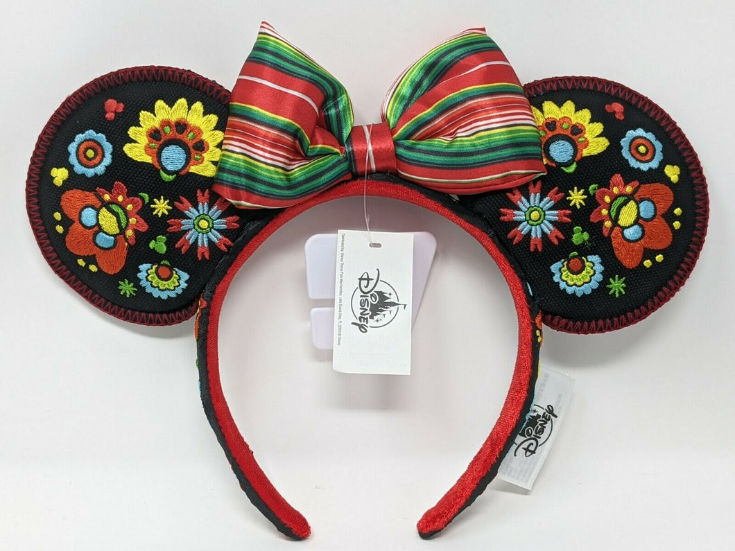 Mexico Pavilion Epcot World Showcase Floral Minnie Mouse Ears