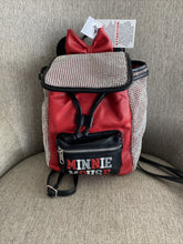 Load image into Gallery viewer, Disney Parks Minnie Mouse Red and silver bejeweled backpack
